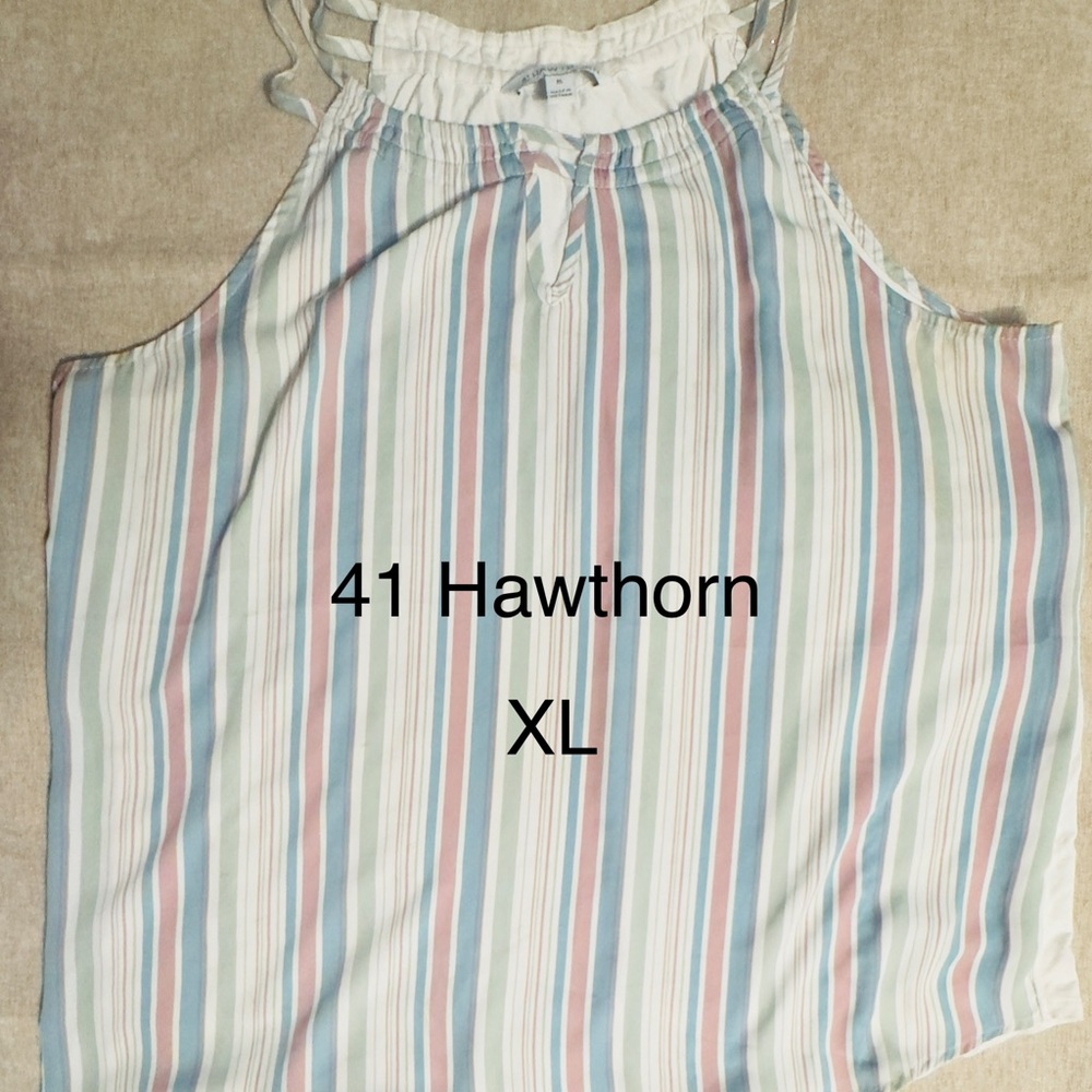 41 Hawthorn Pastel Multi-Stripe Halter Camisole